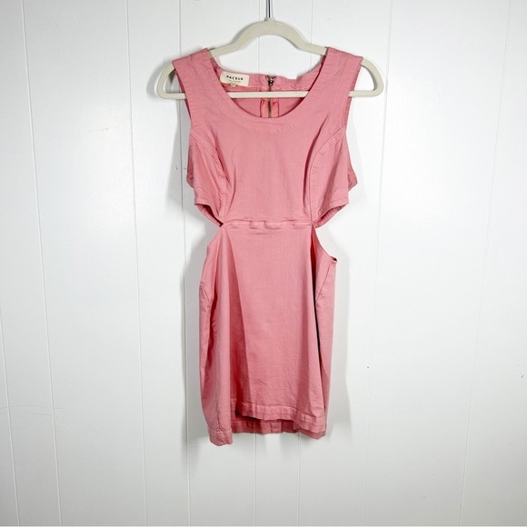 PacSun Pink Denim Cut Out Barbiecore Mini Dress Small - Picture 1 of 7